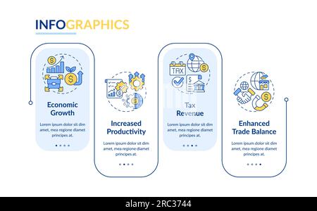 Foreign direct investment template with thin line icons Stock Vector