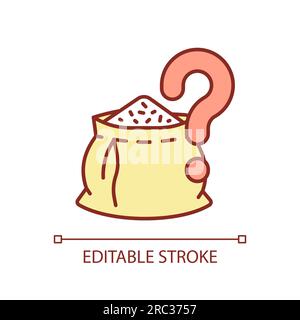 Thin line arborio rice icon heatflation concept Stock Vector