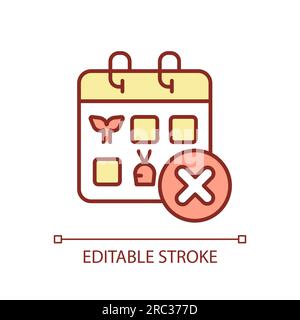 Editable growing season change icon heatflation concept Stock Vector