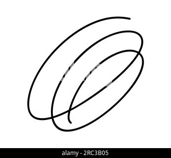 Black abstract swirled vortex doodle line. Scribble curly brush strokes vector. Pencil line. Hand drawn calligraphy swirls, thin squiggle style sketch Stock Vector