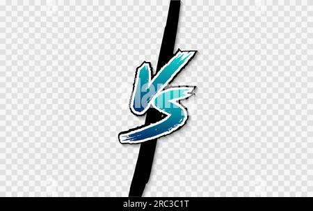 VS. Versus letter logo. Battle vs match, game Stock Vector