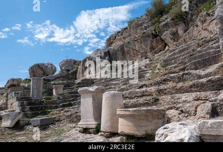 Eleusis Archaeological Site, Attica Greece. Ancient Telesterion of Eleusinian Mysteries, worship place, 2023 European Capital of Culture. Stock Photo