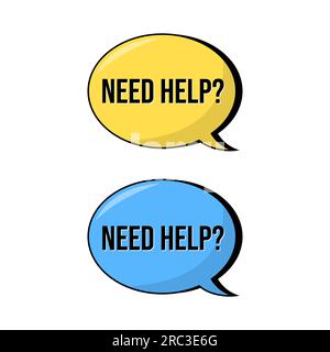 Need help services customer icon label speech bubble design vector Stock Vector