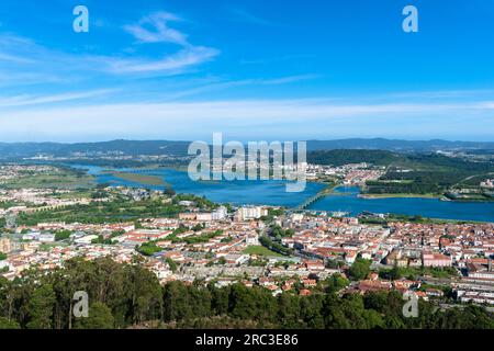 Panoramic view of the city of Viana Do Castelo. City located in the north of Portugal Stock Photo