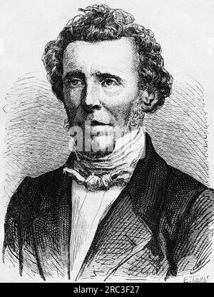 Woehler, Friedrich, 31.7.1800 - 23.9.1882, German chemist, wood engraving, late 19th century, ADDITIONAL-RIGHTS-CLEARANCE-INFO-NOT-AVAILABLE Stock Photo