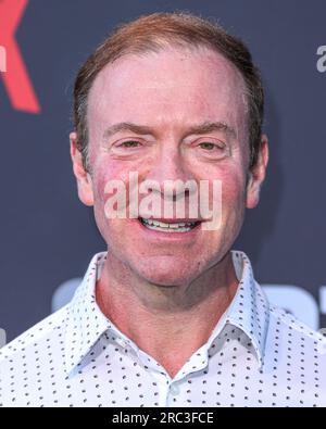 HOLLYWOOD, LOS ANGELES, CALIFORNIA, USA - JULY 11: Ken Goldin arrives at the Los Angeles Premiere Of Netflix's 'Quarterback' Season 1 held at the Netflix Tudum Theater on July 11, 2023 in Hollywood, Los Angeles, California, United States. (Photo by Xavier Collin/Image Press Agency) Stock Photo