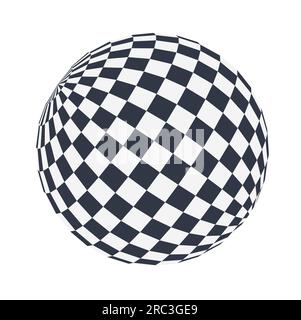 Checkered sphere vector isolated on white Stock Vector