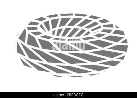 Tor isolared on white background. Polygonal geometric figure Stock Vector