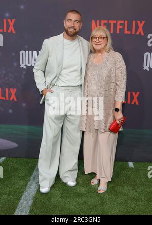 Los Angeles, Ca. 11th July, 2023. Travis Kelce at the LA Premiere of Netflix's Quarterback at the Tudum theater in Los Angeles, California on July 11, 2023. Credit: Faye Sadou/Media Punch/Alamy Live News Stock Photo