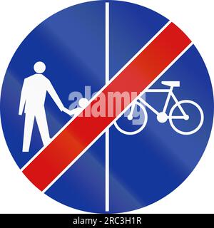 Polish traffic sign on a shared-use path Stock Photo - Alamy