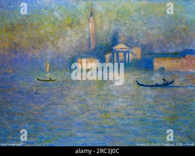 San Giorgio Maggiore, Twilight 1908 by Claude Monet Stock Photo