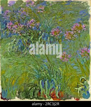 Agapanthus Flowers 1917 by Claude Monet Stock Photo