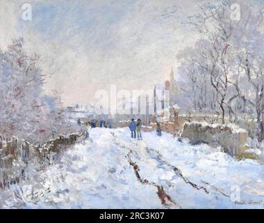 Snow Scene at Argenteuil 1875 by Claude Monet Stock Photo