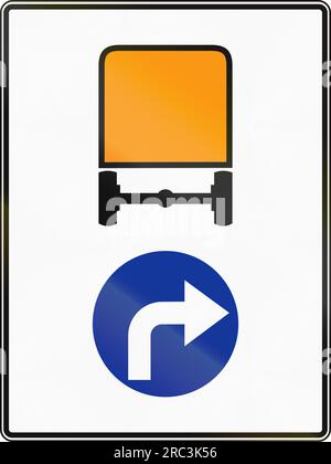 Polish regulatory sign - no right turn Stock Photo - Alamy