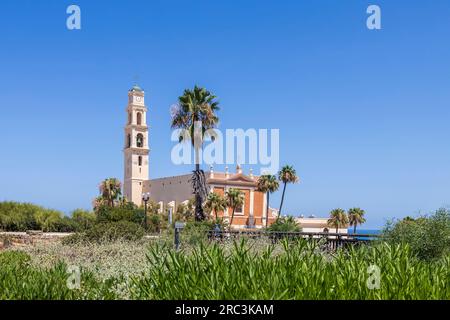 Tel Aviv, Israel -June 2023, St. Peter's Church is a Franciscan church in the historical part of Jaffa, now part of Tel Aviv-Yafo, Israel. Stock Photo