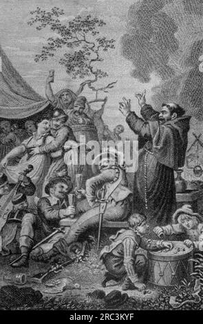 theatre / theater, play, 'Wallenstein's Camp', by Friedrich Schiller (1759 - 1805), 8th scene, ARTIST'S COPYRIGHT HAS NOT TO BE CLEARED Stock Photo