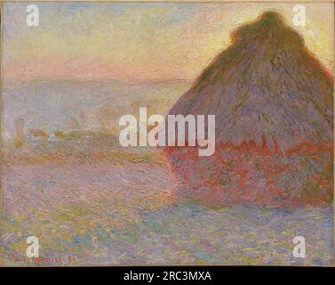 Grainstack (Sunset) 1891 by Claude Monet Stock Photo