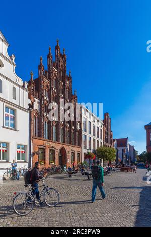 The central market square, Greifswald, Mecklenburg-Vorpommern, Germany Stock Photo