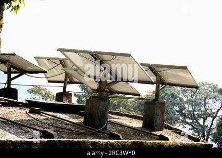 Several solar panels Stock Photo