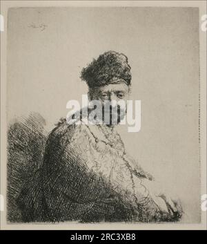 A Man with a Short Beard and Embroidered Cloak 1631 by Rembrandt Stock Photo