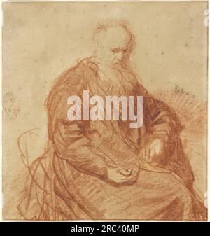 Rembrandt Seated Old Man Stock Photo - Alamy