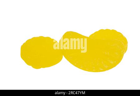fruit lollipops isolated on white background Stock Photo