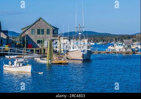 Autumn color in Mount Desert Island in Maine. Stock Photo