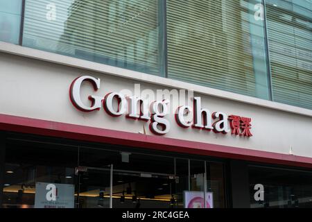 A franchise of the Gong Cha bubble tea chain in the Rego Center