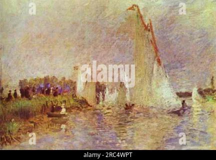 Sailboats at Argenteuil by Pierre-Auguste Renoir Stock Photo