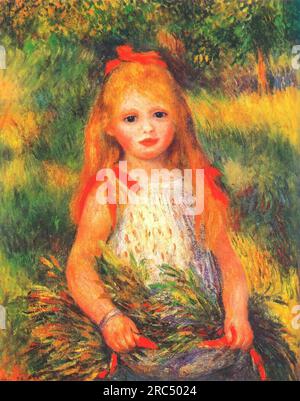 Pierre-Auguste Renoir - Girl with Flowers 1888 Stock Photo - Alamy