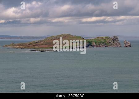 Howth, Ireland,  13th. March, 2023: The Small Island of Irelands Eye of In the Irish Sea off Howth Near Dublin Ireland Stock Photo