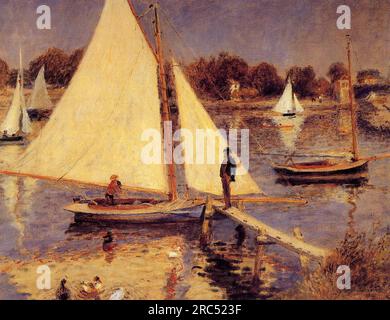 Sailboats at Argenteuil 1874 by Pierre-Auguste Renoir Stock Photo