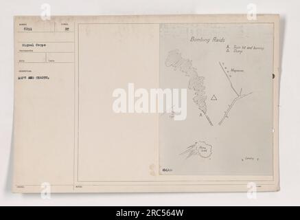 American soldiers examining maps and charts in Busancy, France during ...