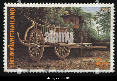RUSSIA KALININGRAD, 31 MAY 2016: stamp printed by Thailand, shows Cart, circa 1997 Stock Photo