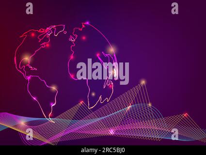 Abstract backgrounds light creativity connection multiverse global network abstract backgrounds vector illustration Stock Vector