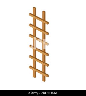 Stair case icon. Isometric staircase vector icon for web design isolated on white background Stock Vector