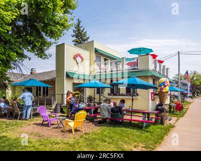 Grandpa Tonys Restaurant in La Pointe on Madeline Island in the Apostle Islands National Lakeshore in Wisconsin USA Stock Photo