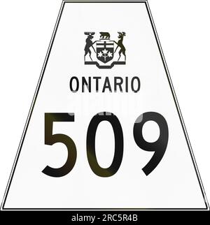 Canadian highway shield of Ontario highway number 509. Stock Photo