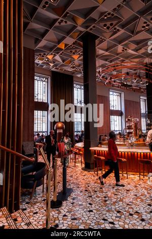 Milan Italy Starbucks Reserve Roastery interior with medusa logo