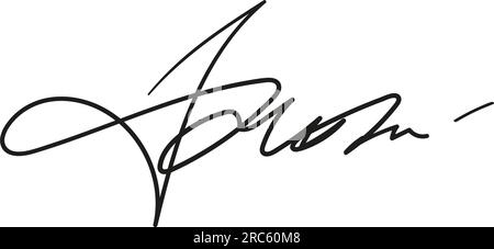 Fake autograph samples. Hand-drawn signatures, examples of