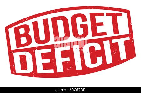 Budget deficit grunge rubber stamp on white background, vector illustration Stock Vector