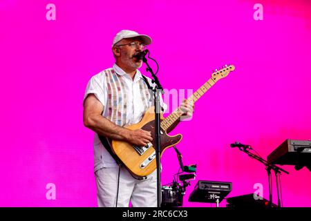 Stanmer Park, City of Brighton & Hove, East Sussex, UK. Hot Chip performing at The Brighton Valley Festival 2023, Brighton Concert Series, Stanmer Park .8th July 2023. David Smith/Alamy Live News Stock Photo