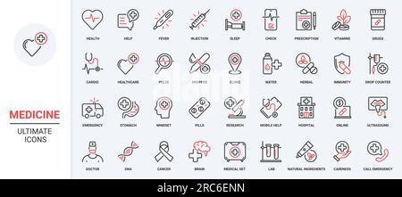 Pharmaceutical drugs linear icons set Stock Vector Image & Art - Alamy