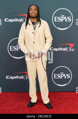 Quavo arrives at the ESPY awards on Wednesday, July 12, 2023, at the Dolby Theatre in Los Angeles. (AP Photo/Chris Pizzello)