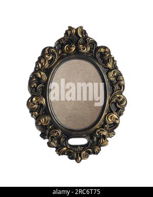 Beautiful empty vintage frame isolated on white Stock Photo