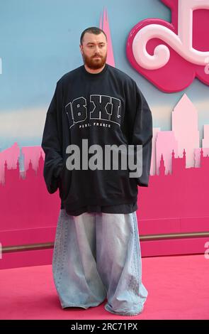 Sam Smith arrives at Cineworld Leicester Square, London, UK. 12 July 2023. name attends European premiere of Barbie, London, UK. Stock Photo