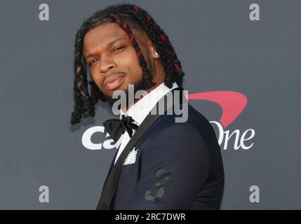 Los Angeles, USA. 12th July, 2023. Damar Hamlin arrives at The 2023 ESPY Awards held at the Dolby Theatre in Hollywood, CA on Wednesday, ?July 12, 2023. (Photo By Sthanlee B. Mirador/Sipa USA) Credit: Sipa USA/Alamy Live News Stock Photo