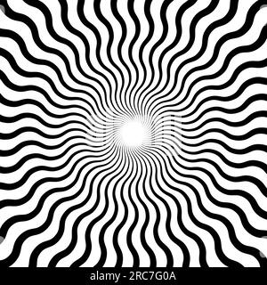 Distorted line background. Opt illusion pattern. Optical illusion of ...