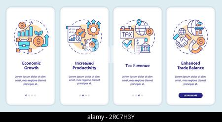 Foreign direct investment with thin line icons Stock Vector