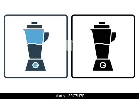 Blender icon. icon related to electronic, household appliances. Solid icon style design. Simple vector design editable Stock Vector